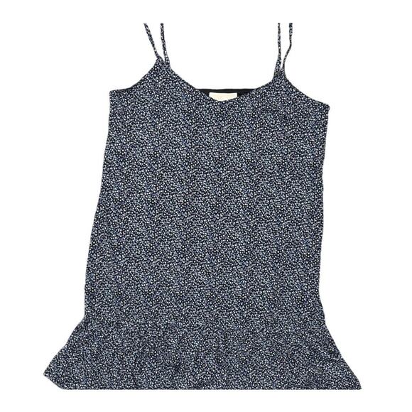 Michael Kors Black Floral V Neck Shift Dress 2XL Knee Length Sleeveless - Picture 1 of 7